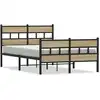 Image de vidaXL Lit métallique sans matelas Chêne Sonoma 120x190 cm