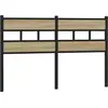 Image de vidaXL Tête de lit de rechange en chêne Sonoma 160 cm Fer et bois
