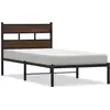 Image de vidaXL Cadre de lit sans matelas avec tête de lit en chêne brun 90x190 cm