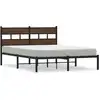Image de vidaXL Cadre de lit sans matelas avec tête de lit en chêne brun 140x190 cm