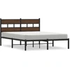 Image de vidaXL Cadre de lit sans matelas avec tête de lit en chêne brun 160x200 cm