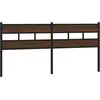 Image de vidaXL Tête de lit de rechange aspect chêne brun 200 cm acier et bois composite