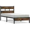 Image de vidaXL Cadre de lit sans matelas avec tête de lit en chêne Sonoma 107x203 cm