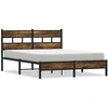 Image de vidaXL Cadre de lit sans matelas avec tête de lit en chêne fumé 140x190 cm