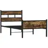 Image de vidaXL Cadre de lit sans matelas chêne fumé 100x200 cm bois composite