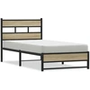 Image de vidaXL Lit métallique sans matelas Chêne Sonoma 100x200 cm