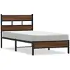 Image de vidaXL Cadre de lit sans matelas Chêne brun 90x190 cm Bois composite