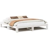 Image de vidaXL Lit en bois massif sans matelas Blanc 180x200 cm pin