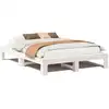 Image de vidaXL Lit en bois massif sans matelas blanc 160x200 pin