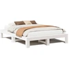 Image de vidaXL Lit en pin massif sans matelas blanc 140x200 cm
