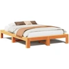 Image de vidaXL Lit en bois massif sans matelas pin brun cireux 140x200 cm