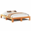 Image de vidaXL Lit en bois massif sans matelas pin brun cireux 140x190 cm