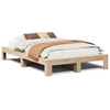 Image de vidaXL Lit en bois massif sans matelas 135x190 cm pin