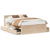 Image de vidaXL Lit en bois massif sans matelas avec tête de lit 140x190 cm pin