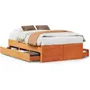 Image de vidaXL Lit en bois massif sans matelas avec tiroirs 120x200 cm