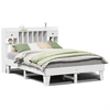 Image de vidaXL Lit en bois massif sans matelas blanc 160x200 pin