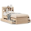Image de vidaXL Lit bibliothèque sans matelas 75x190 cm pin massif