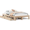 Image de vidaXL Lit en bois massif sans matelas 120x190 cm pin