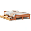 Image de vidaXL Lit en bois massif sans matelas pin brun cireux 140x200 cm