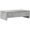 Image de vidaXL Support d'écran avec tiroirs gris béton 50x27x15 cm
