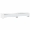 Image de vidaXL Support pour écran avec tiroirs Blanc 100 x 27 x 15 cm Panneau de particules