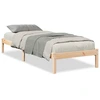 Image de vidaXL Lit en bois massif extra long sans matelas 80x220 pin