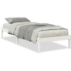 Image de vidaXL Lit en bois massif extra long sans matelas blanc 100x220 en pin