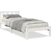 Image de vidaXL Lit en bois massif extra long sans matelas blanc 80x210 pin