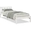 Image de vidaXL Lit en bois massif extra-long sans matelas blanc 90x210 pin