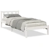 Image de vidaXL Lit en bois massif extra long sans matelas blanc 100x210 en pin