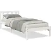 Image de vidaXL Lit en bois massif extra-long sans matelas blanc 80x220 pin