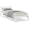 Image de vidaXL Lit en bois massif extra long sans matelas blanc 90x220 en pin