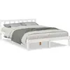 Image de vidaXL Lit en bois massif extra long sans matelas blanc 160x220 en pin