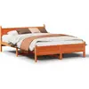 Image de vidaXL Lit en bois massif sans matelas pin brun cireux 140x190 cm