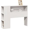 Image de vidaXL Tête de lit avec espace de rangement Blanc 75 cm Pin massif