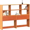 Image de vidaXL Tête de lit avec espace de rangement Marron cire 140 cm Pin massif