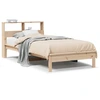 Image de vidaXL Lit en bois massif avec étagère sans matelas 90x190 cm pin