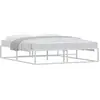 Image de vidaXL Cadre de lit sans matelas blanc 160x200 cm métal