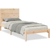 Image de vidaXL Lit en bois massif extra long sans matelas 90x220 cm