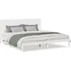 Image de vidaXL Lit en bois massif extra long sans matelas blanc 180x220 cm