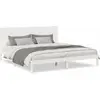 Image de vidaXL Lit en bois massif extra long sans matelas blanc 200x220 cm
