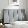 Image de vidaXL Coussin de tête de lit "Hanko" gris clair 80 cm Tissu