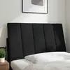Image de vidaXL Coussin de tête de lit "Hanko" Noir 80 cm Tissu