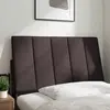 Image de vidaXL Coussin de tête de lit "Hanko" brun foncé 80 cm Tissu