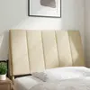 Image de vidaXL Coussin de tête de lit "Hanko" Crème 80 cm Tissu