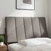 Image de vidaXL Coussin de tête de lit "Hanko" Taupe 90 cm Tissu