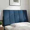 Image de vidaXL Coussin de tête de lit "Hanko" bleu 90 cm Tissu