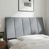 Image de vidaXL Coussin de tête de lit "Hanko" gris clair 100 cm Tissu