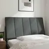 Image de vidaXL Coussin de tête de lit "Hanko" gris foncé 100 cm Tissu