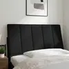 Image de vidaXL Coussin de tête de lit "Hanko" Noir 100 cm Tissu